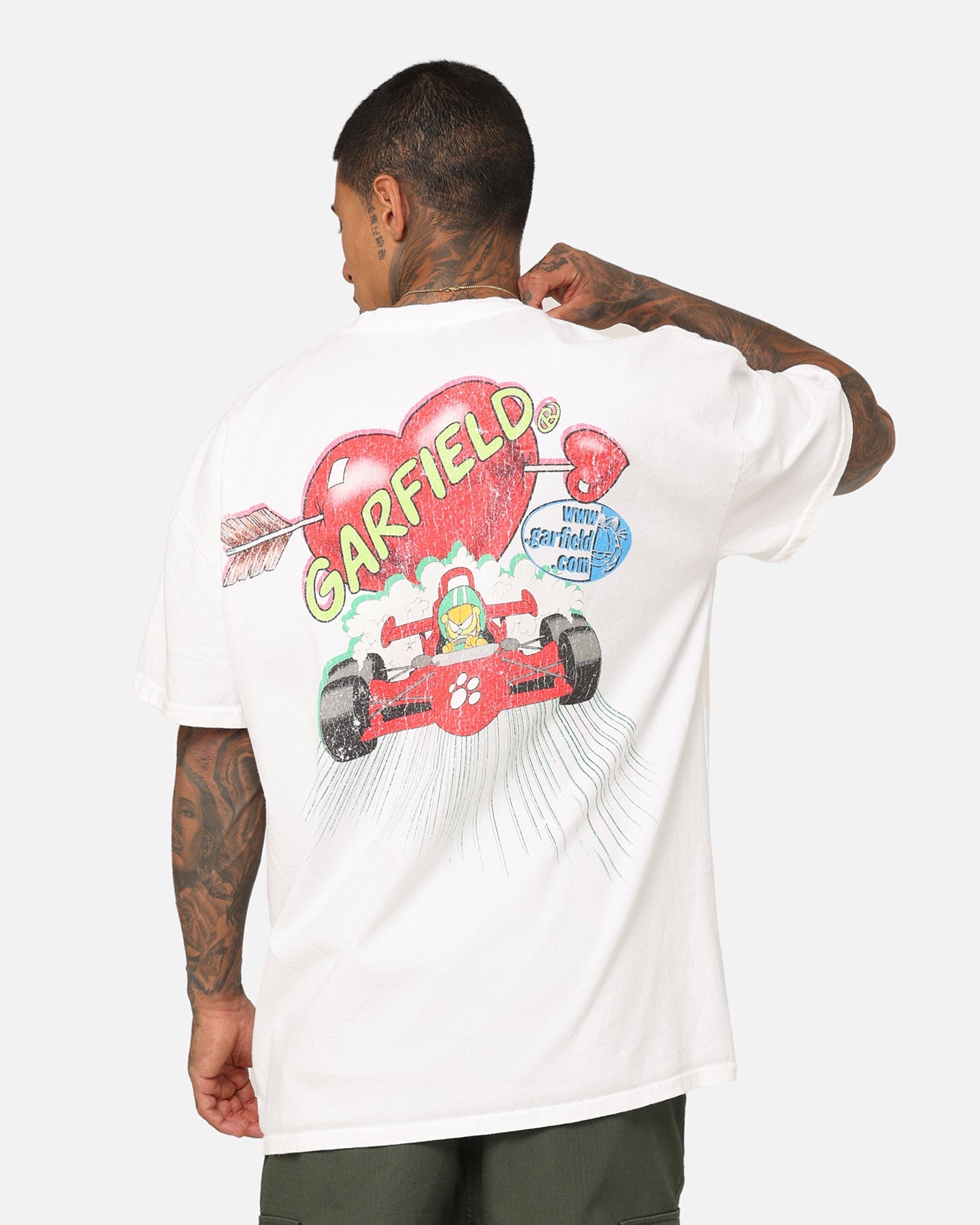 American Thrift X Garfield Race Heavyweight T-Shirt White