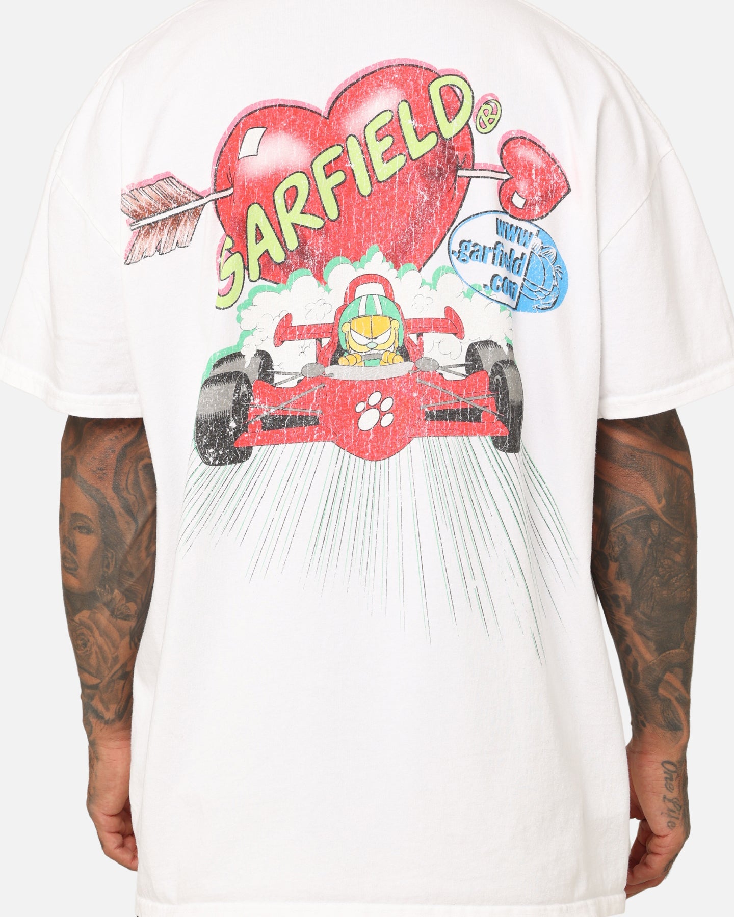 American Thrift X Garfield Race Heavyweight T-Shirt White