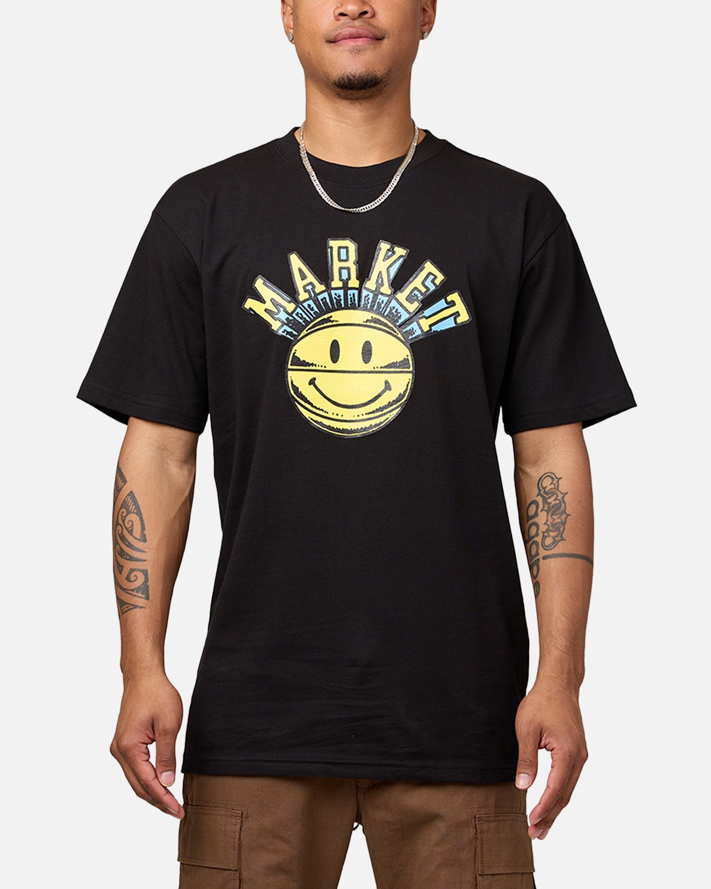 Market X Smiley Hoops T-Shirt Black