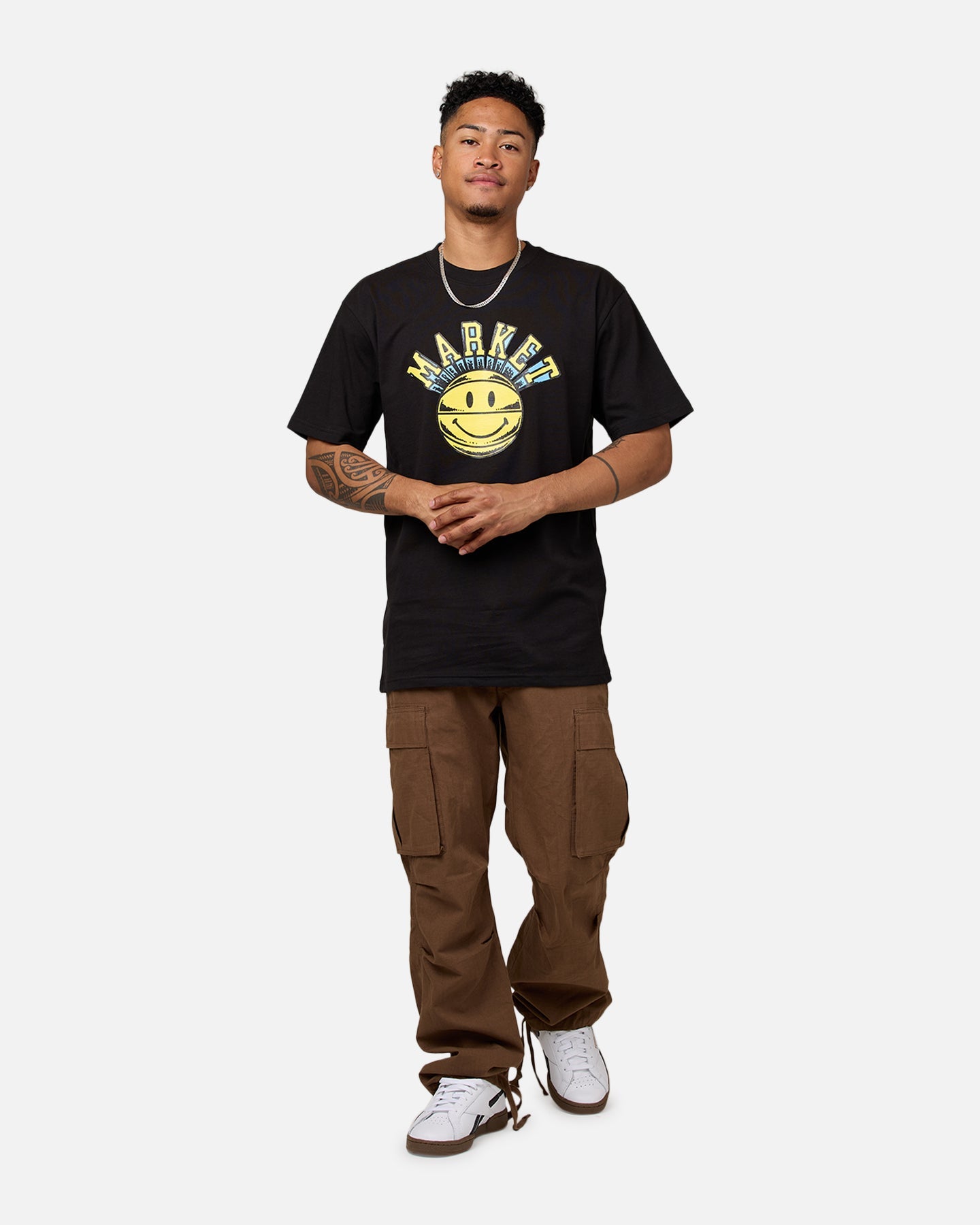 Market X Smiley Hoops T-Shirt Black