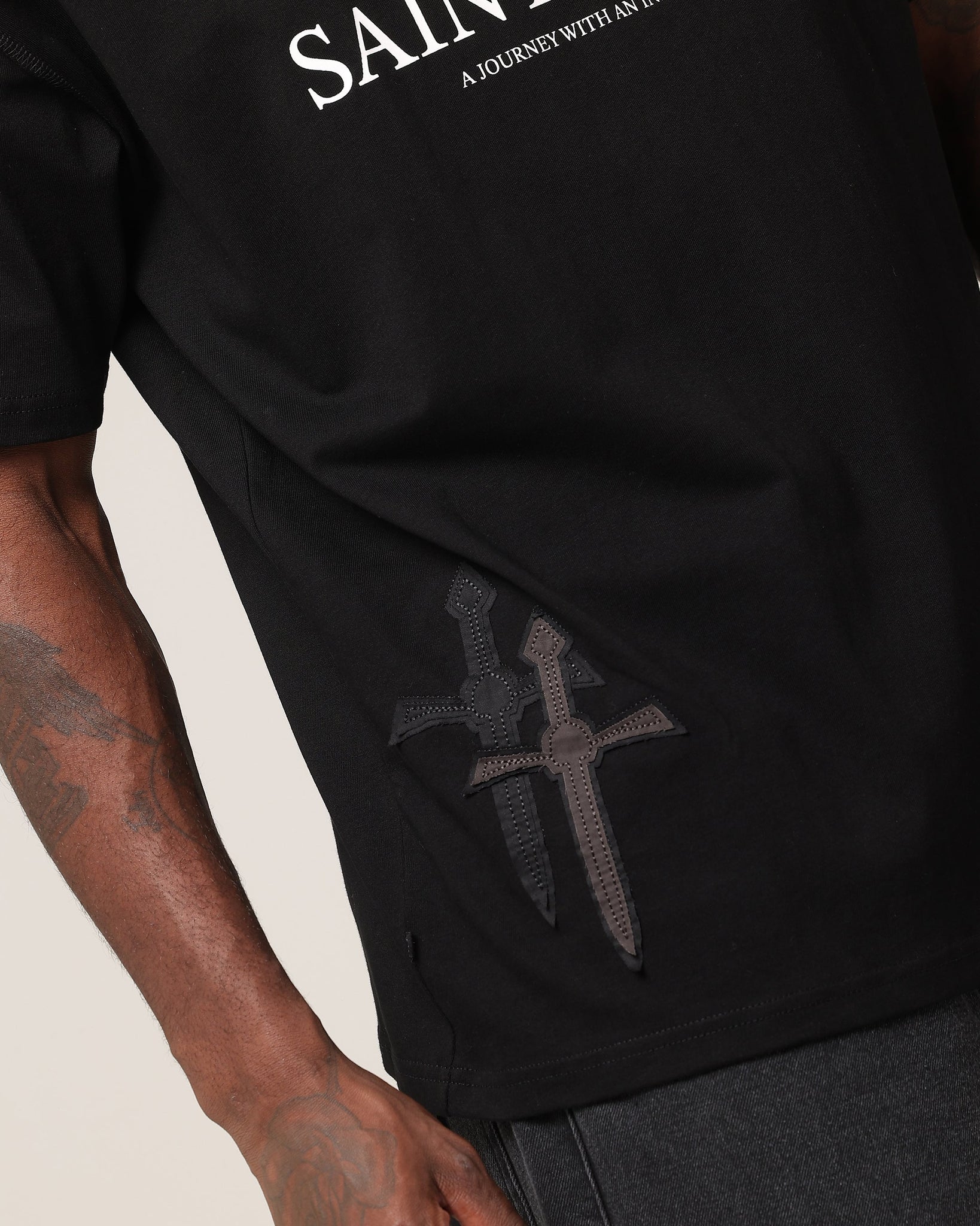 Saint Morta Crossfire Boxy T-Shirt Black