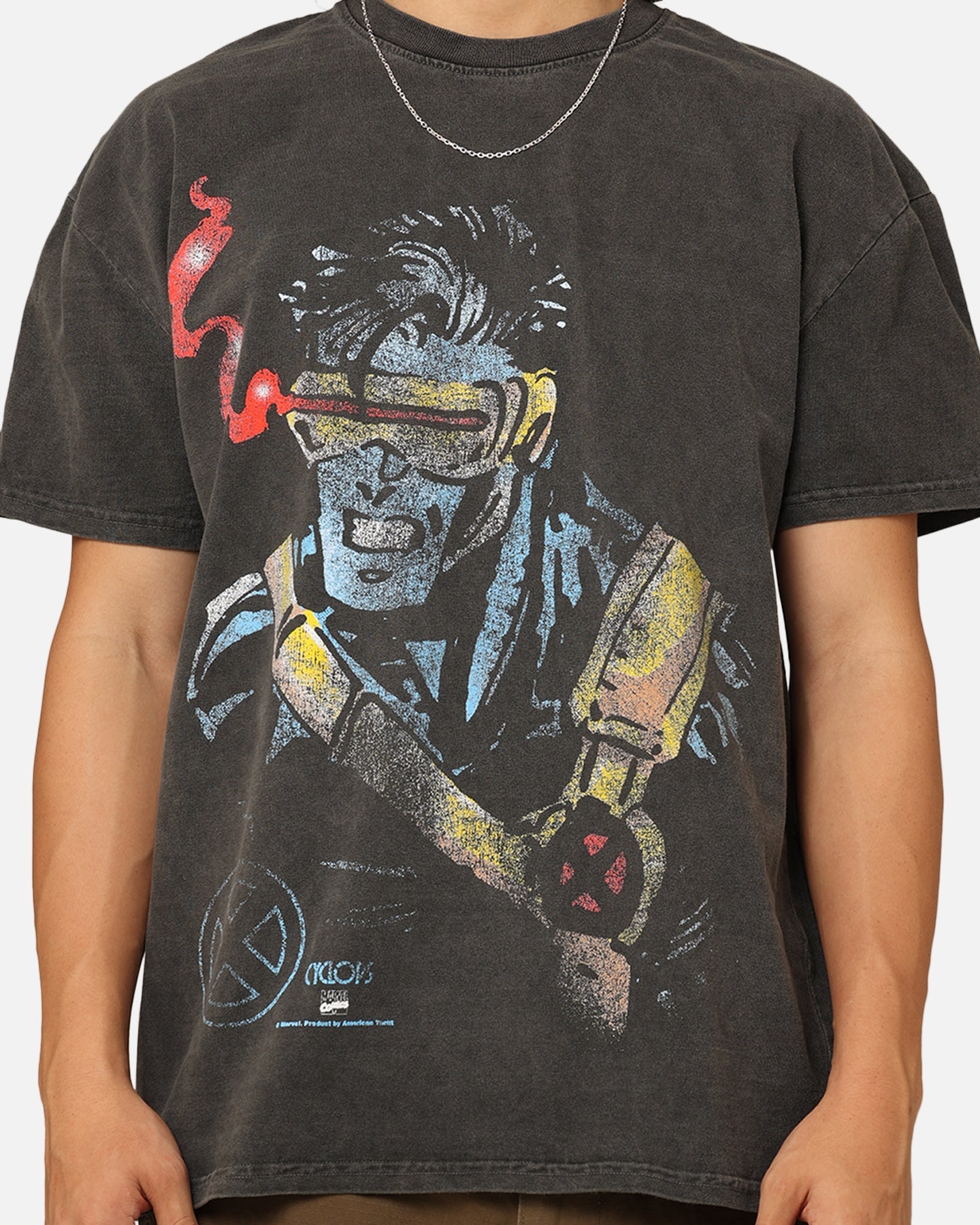 Marvel X-Men Cyclops Heavyweight T-Shirt Black Wash