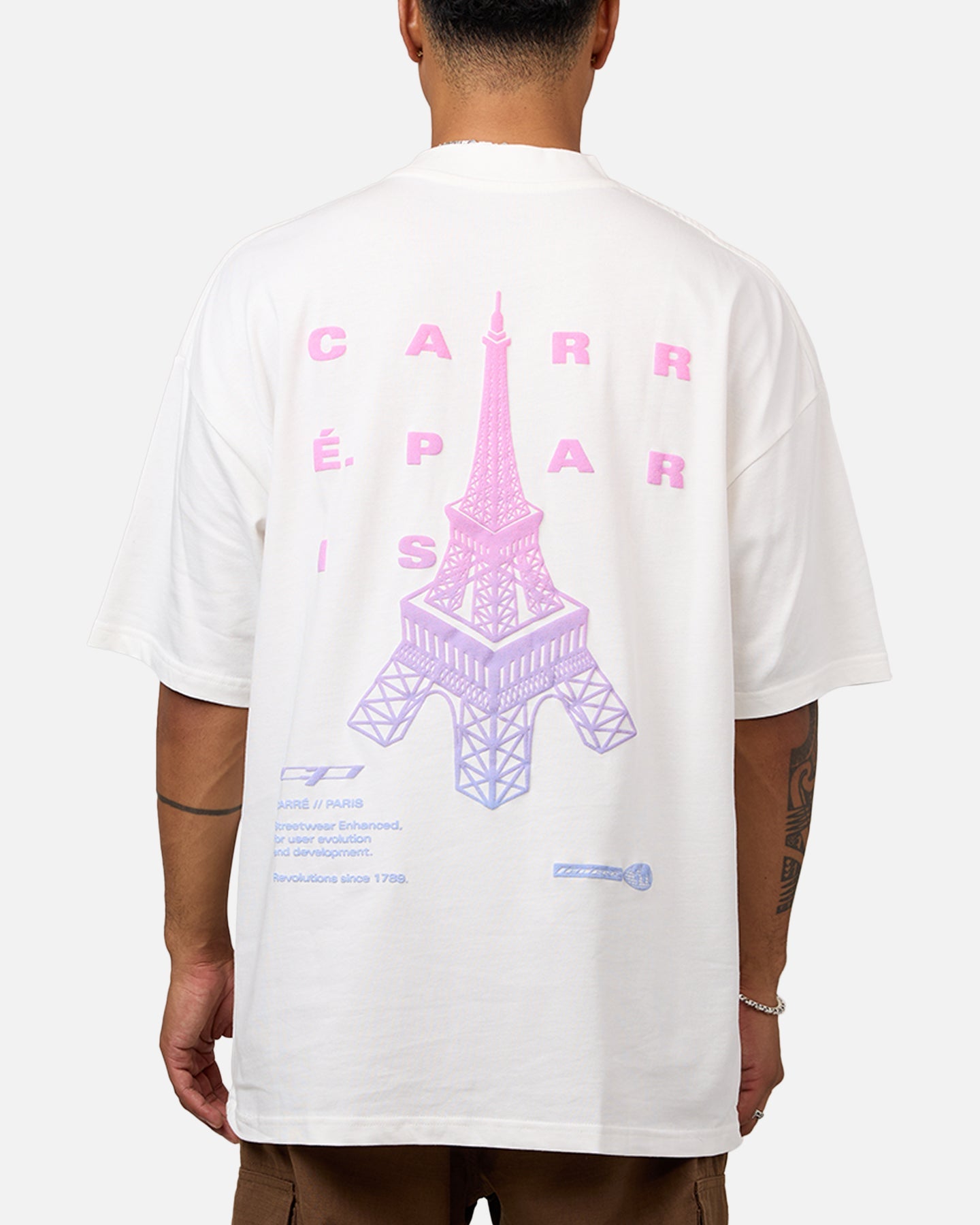 Carre Enhanced Grad Mock T-Shirt Off White