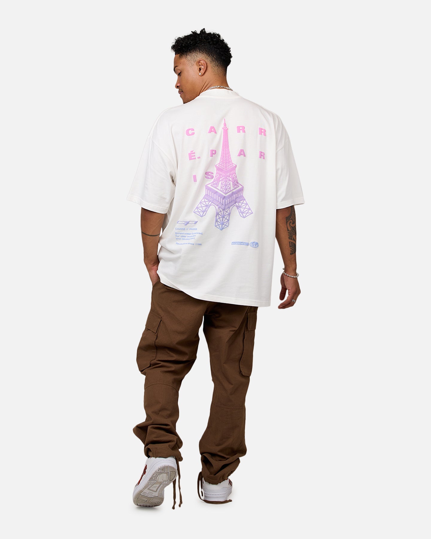 Carre Enhanced Grad Mock T-Shirt Off White