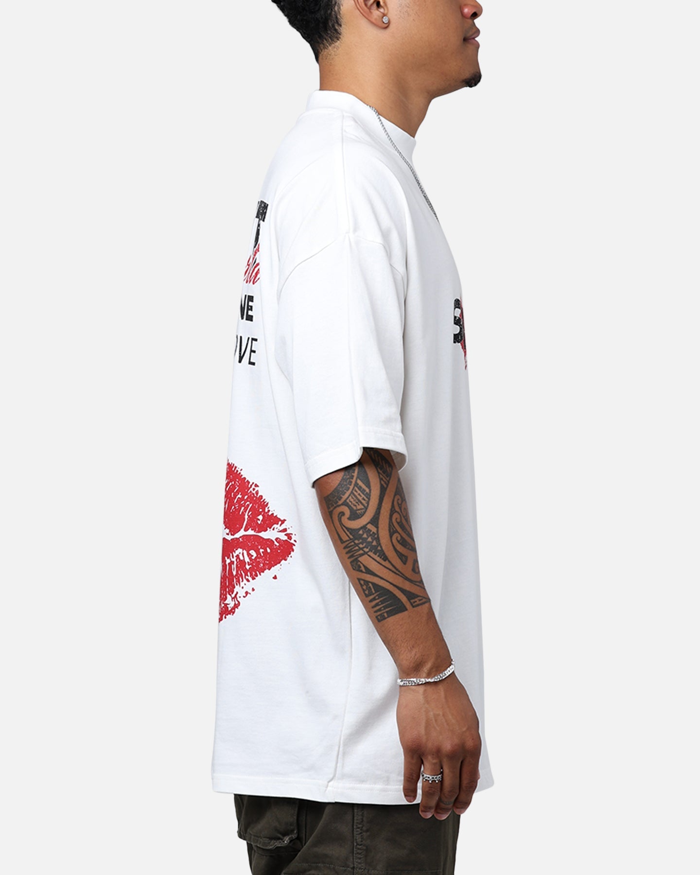 Saint Morta Love Helpline Mock T-Shirt Off-White