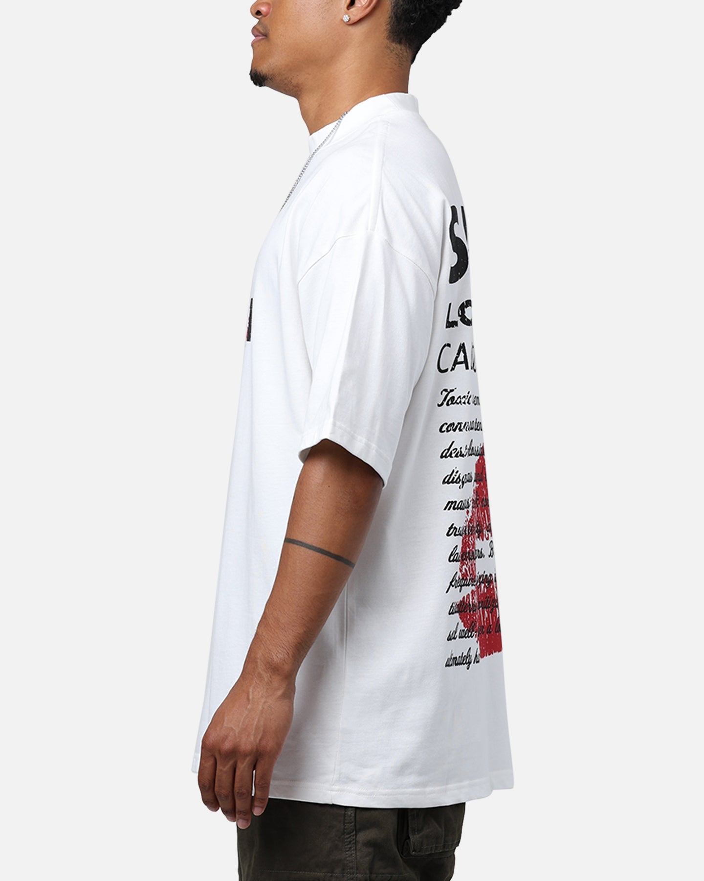 Saint Morta Love Helpline Mock T-Shirt Off-White