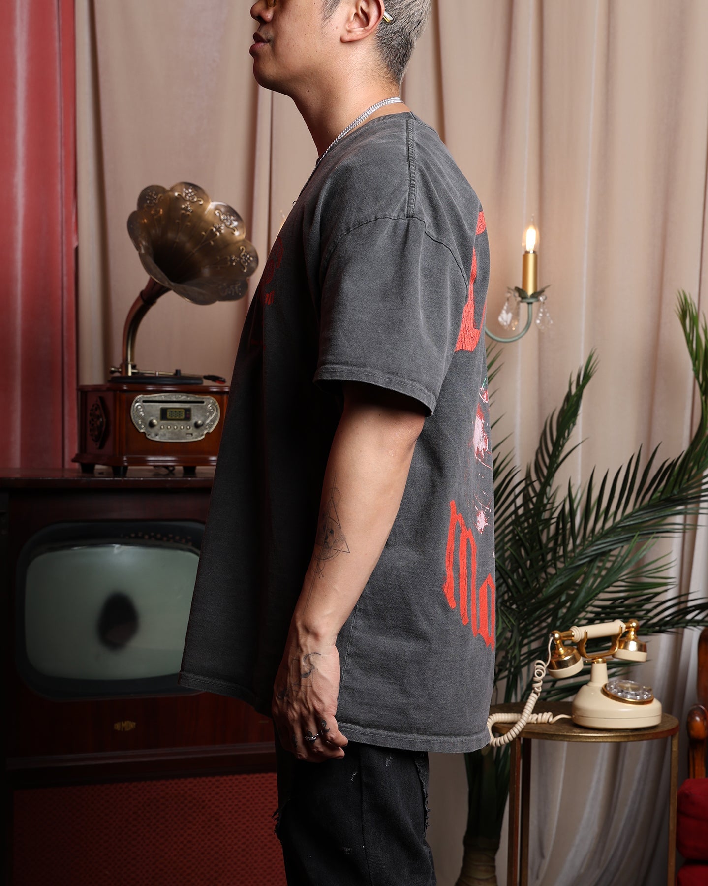 Culture Kings X Brian Puspos T-Shirt Black Wash