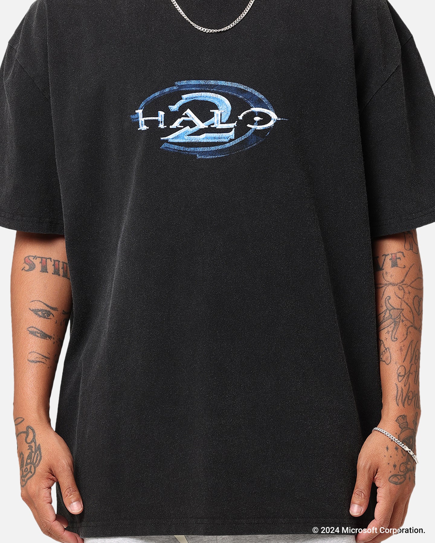 Goat Crew X Halo Halo 2 Vintage T-Shirt Black Acidwash