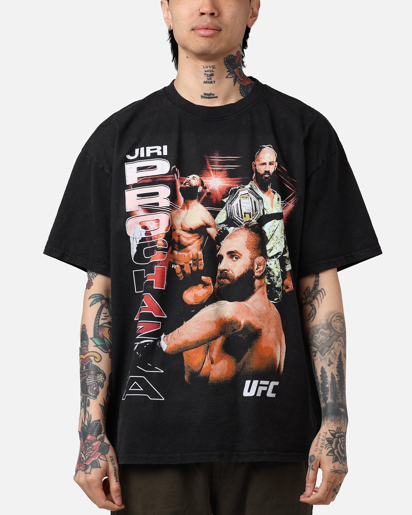 UFC By Culture Kings Jiri Prochazka Vintage T-Shirt Black Acidwash