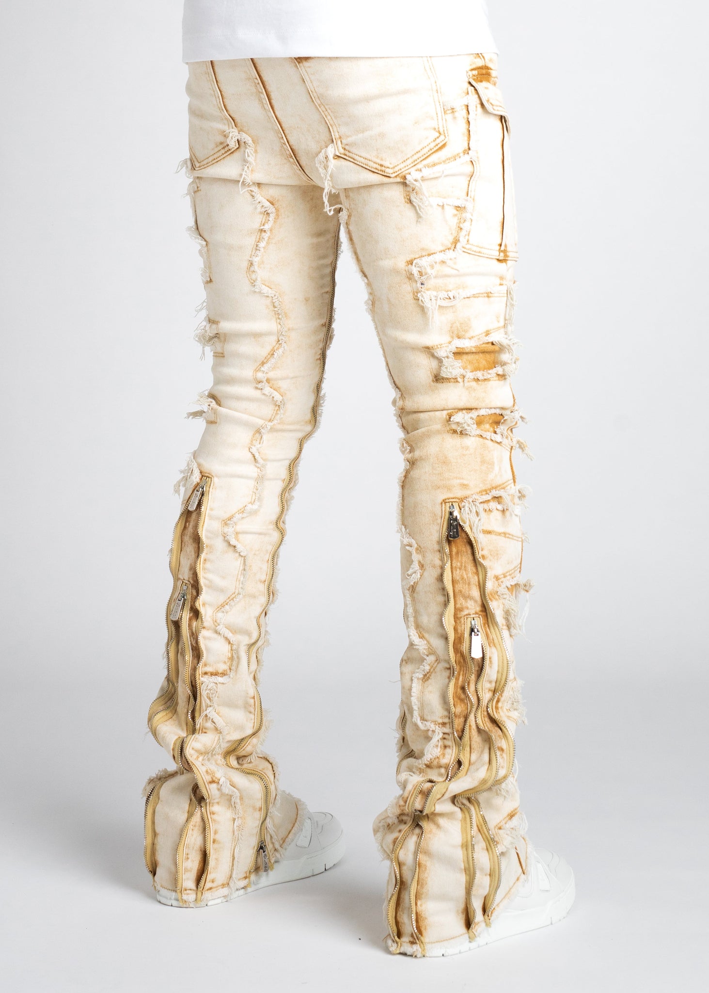 Cream Vintage Stacked Denim