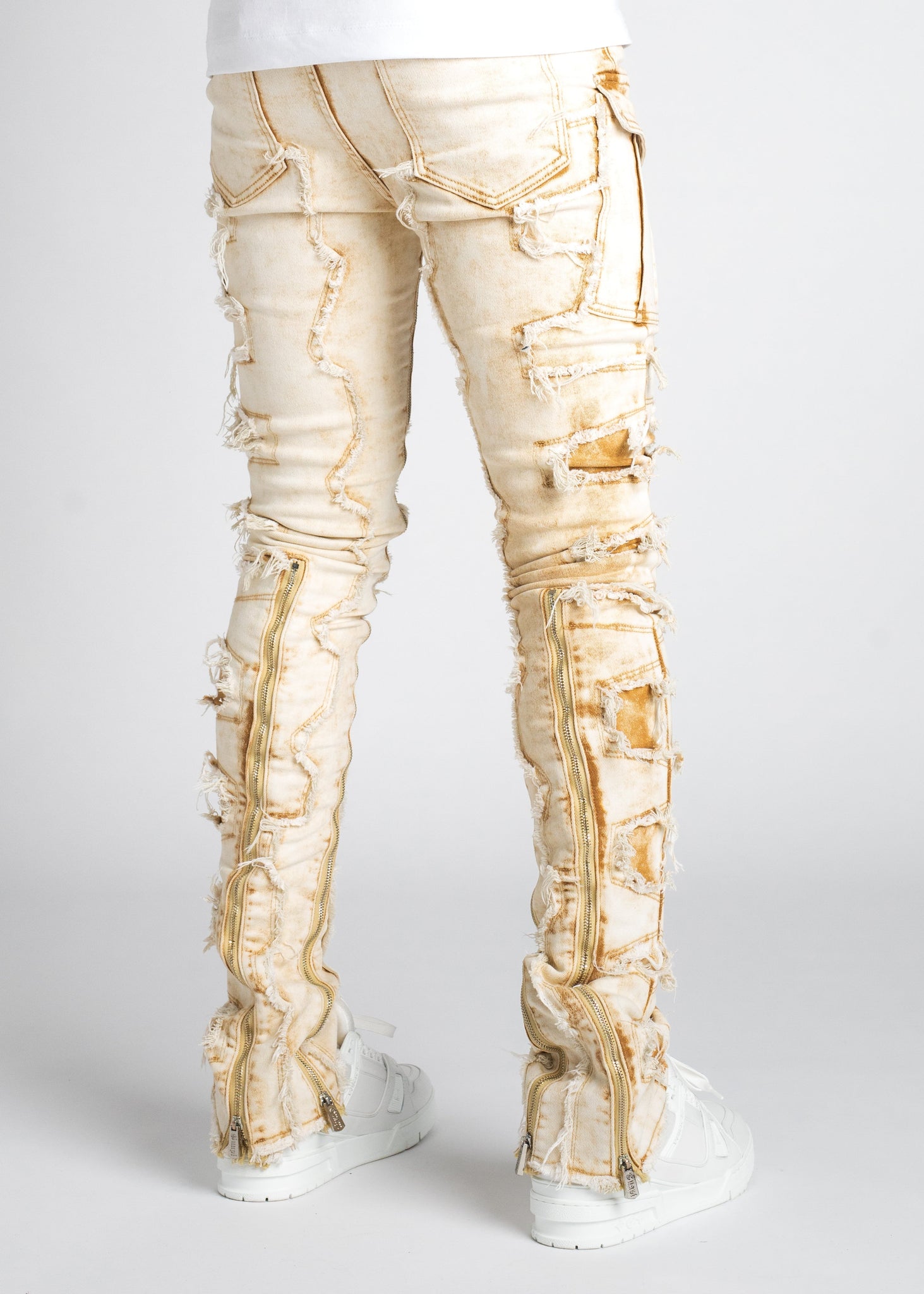 Cream Vintage Stacked Denim