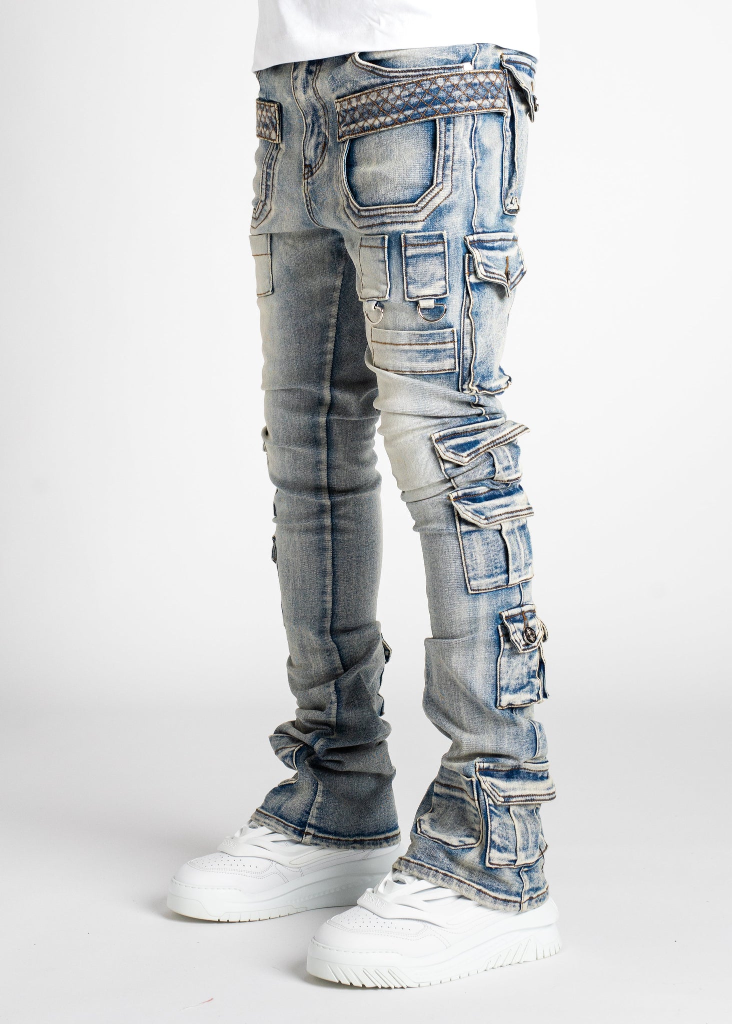 Powder Blue Tactical Stacked Denim