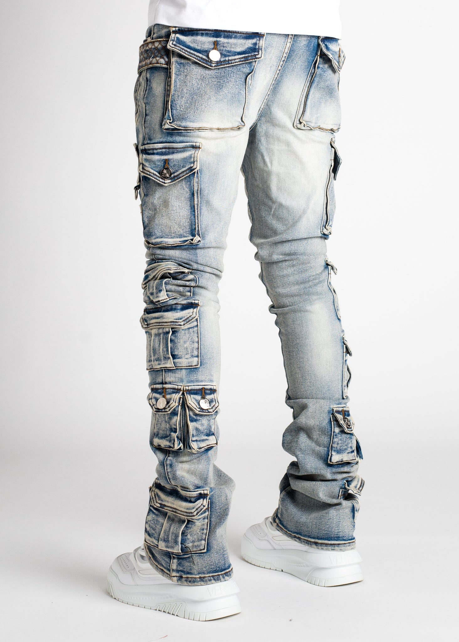 Powder Blue Tactical Stacked Denim