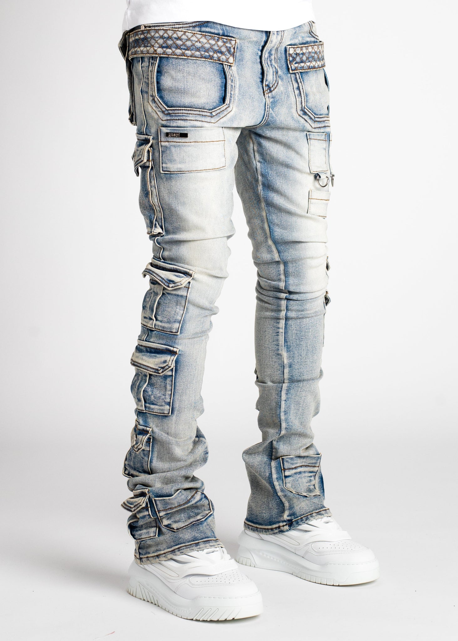 Powder Blue Tactical Stacked Denim