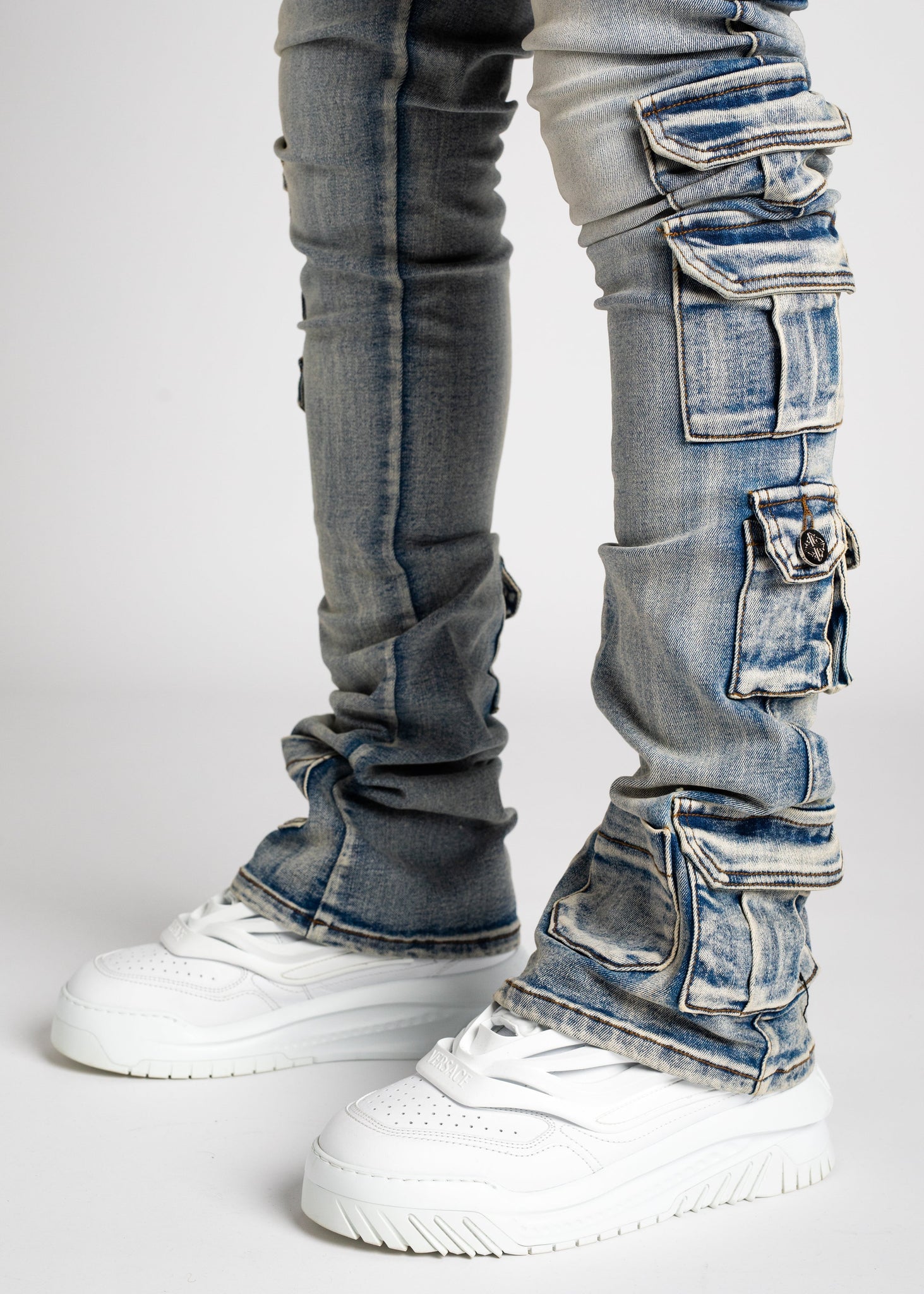 Powder Blue Tactical Stacked Denim