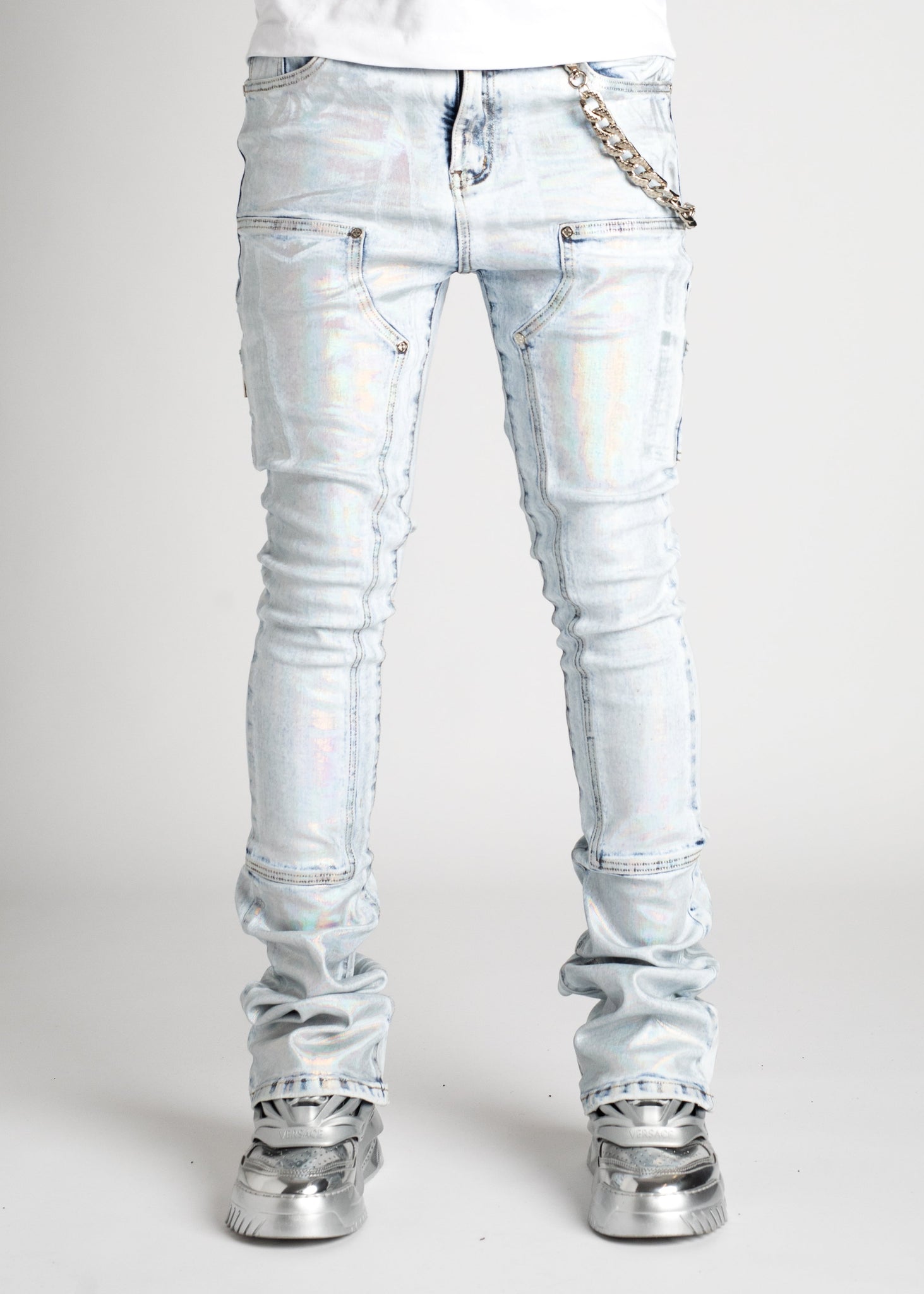 Steel Blue Prism Stacked Denim