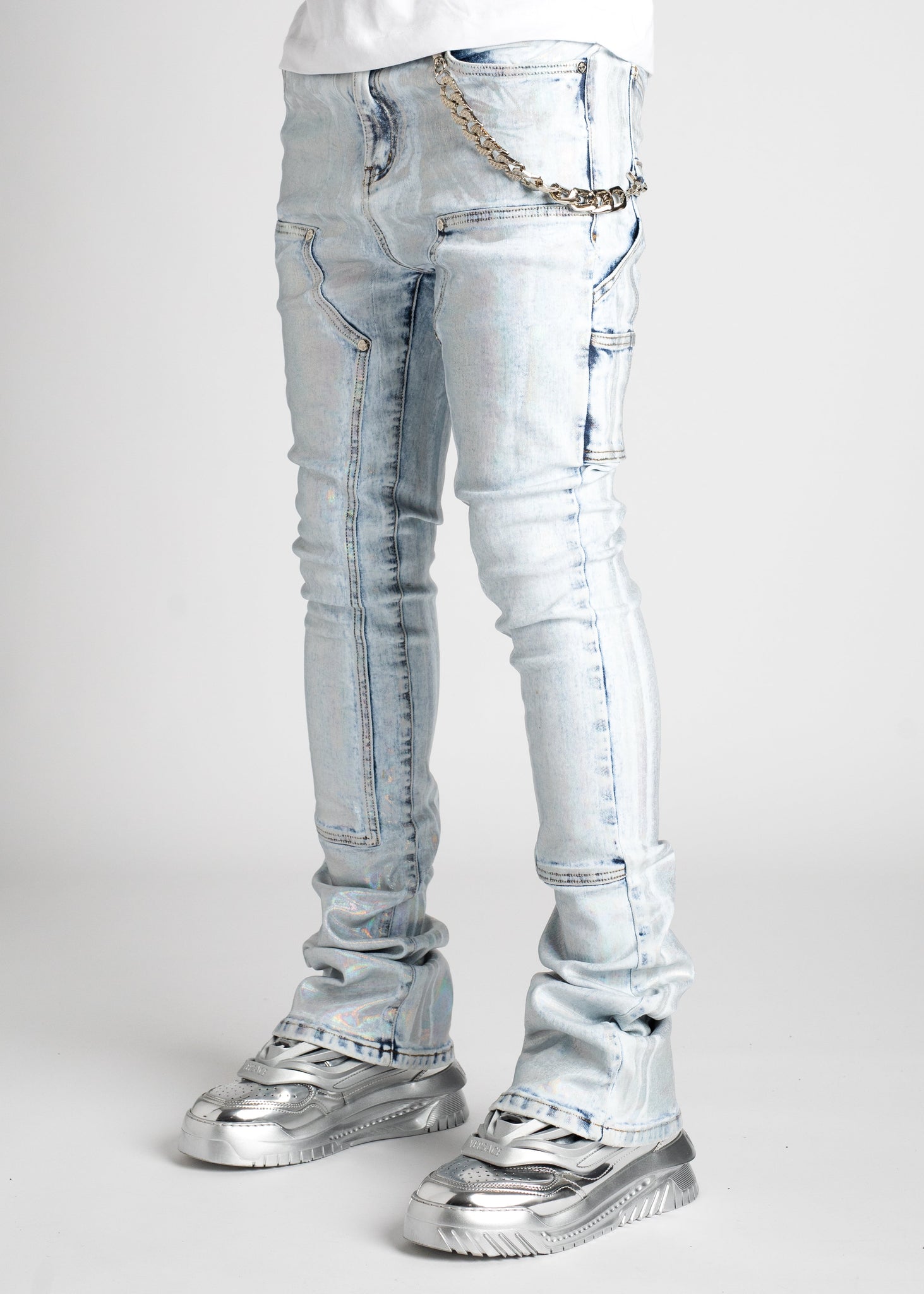 Steel Blue Prism Stacked Denim