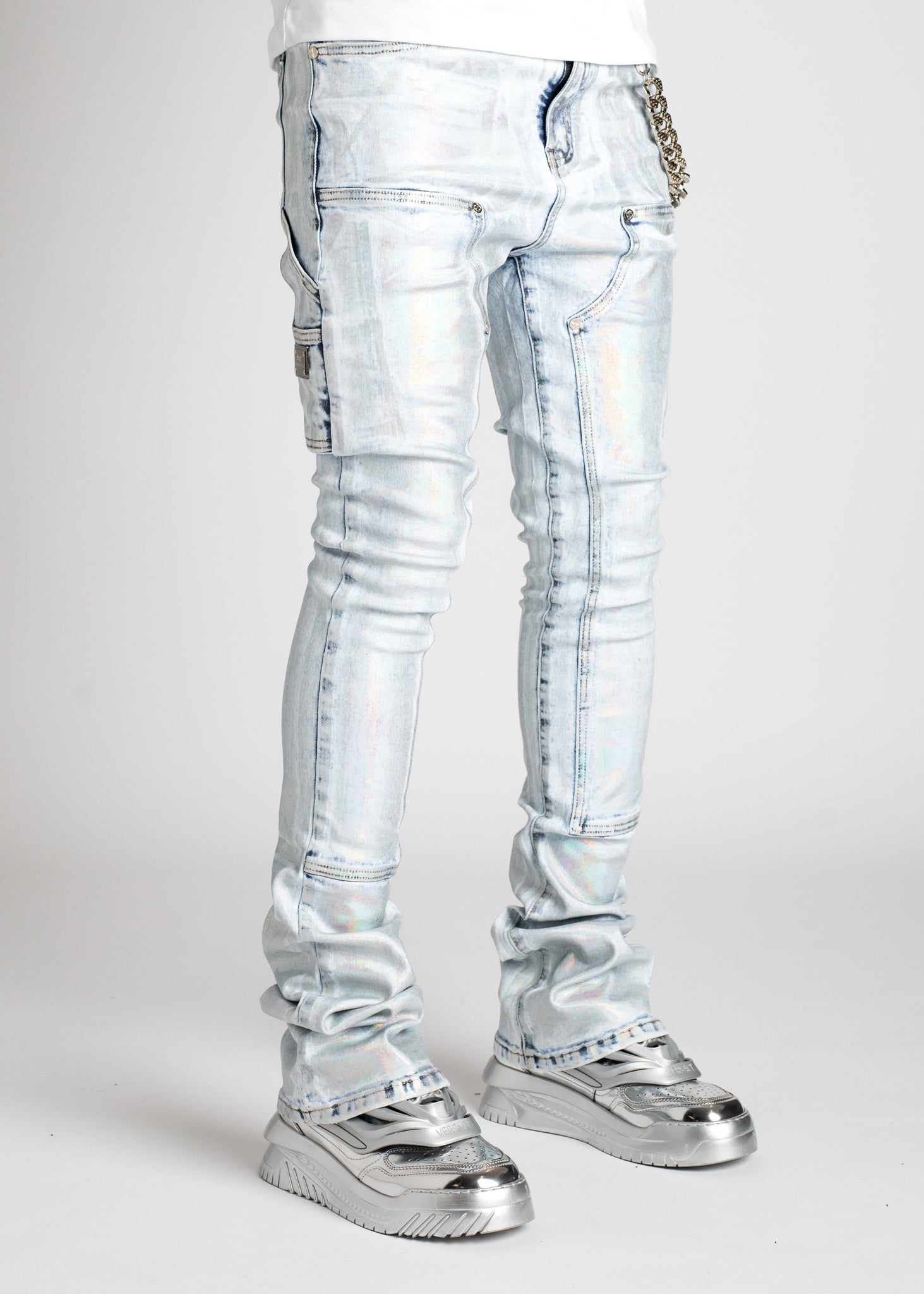 Steel Blue Prism Stacked Denim