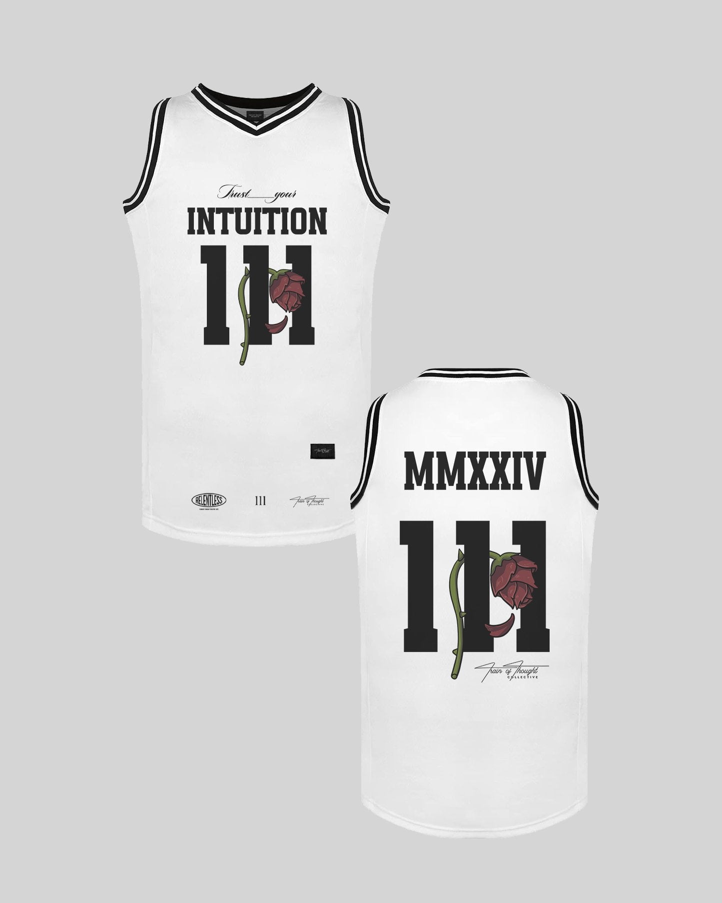 111 White Basketball Jersey