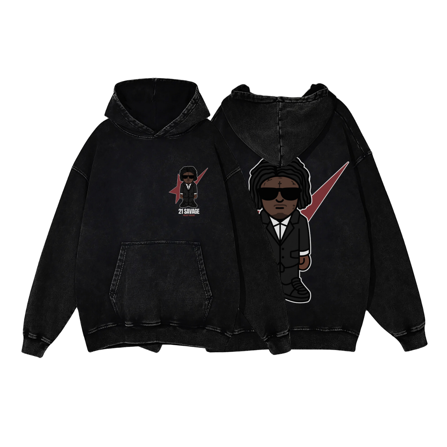 BLACK BABY 21 HOODIE