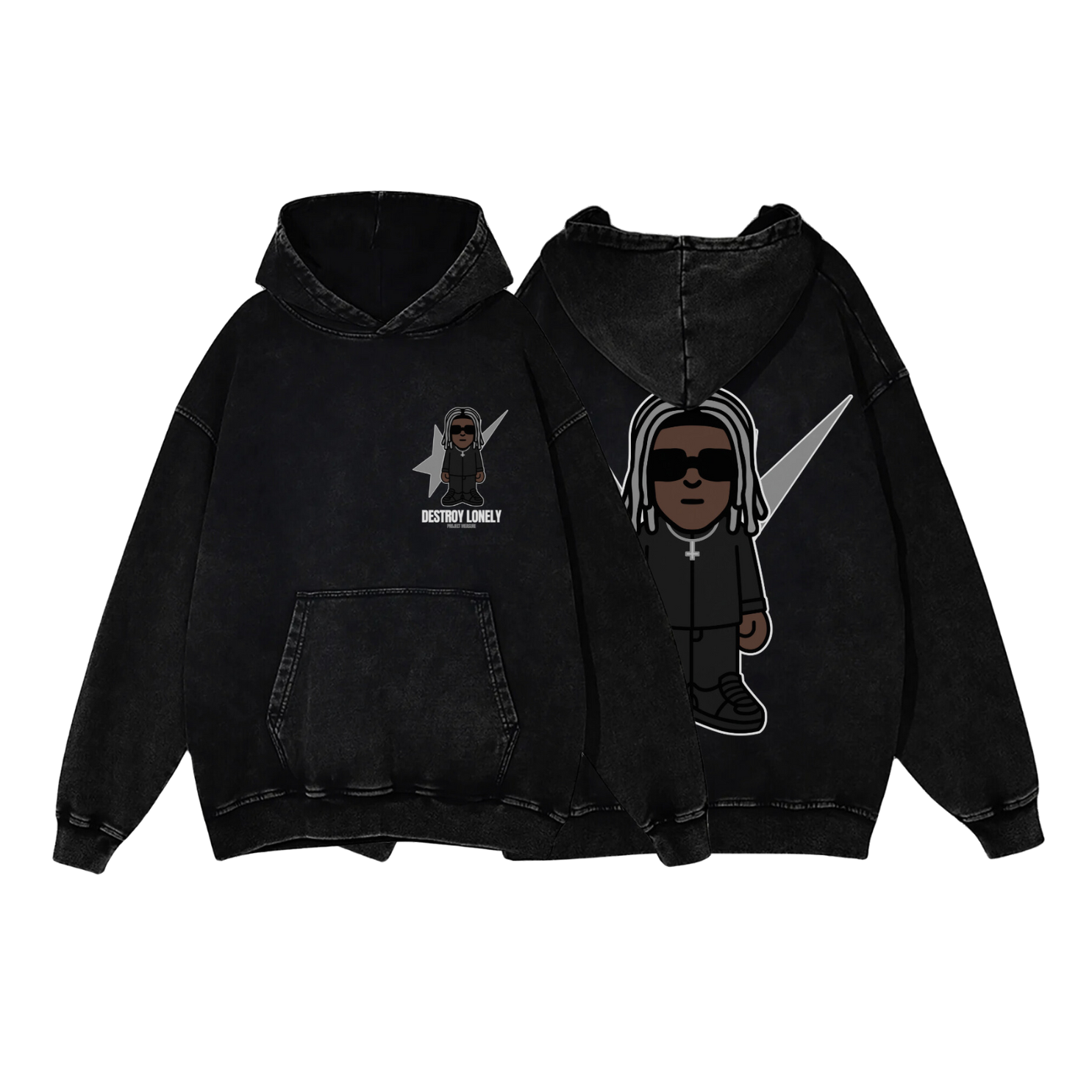 BLACK BABY LONE HOODIE