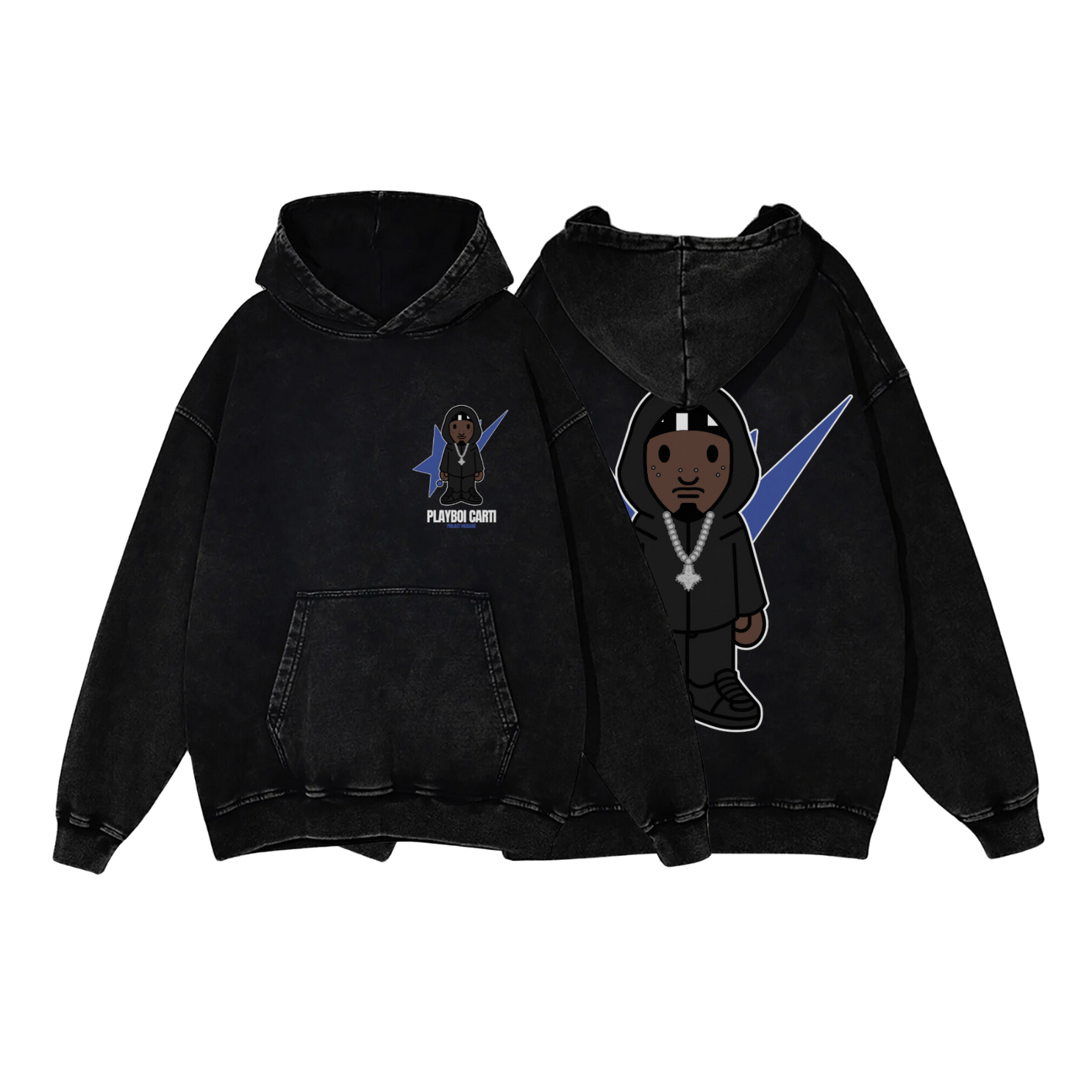 BLACK BABY CARTI HOODIE