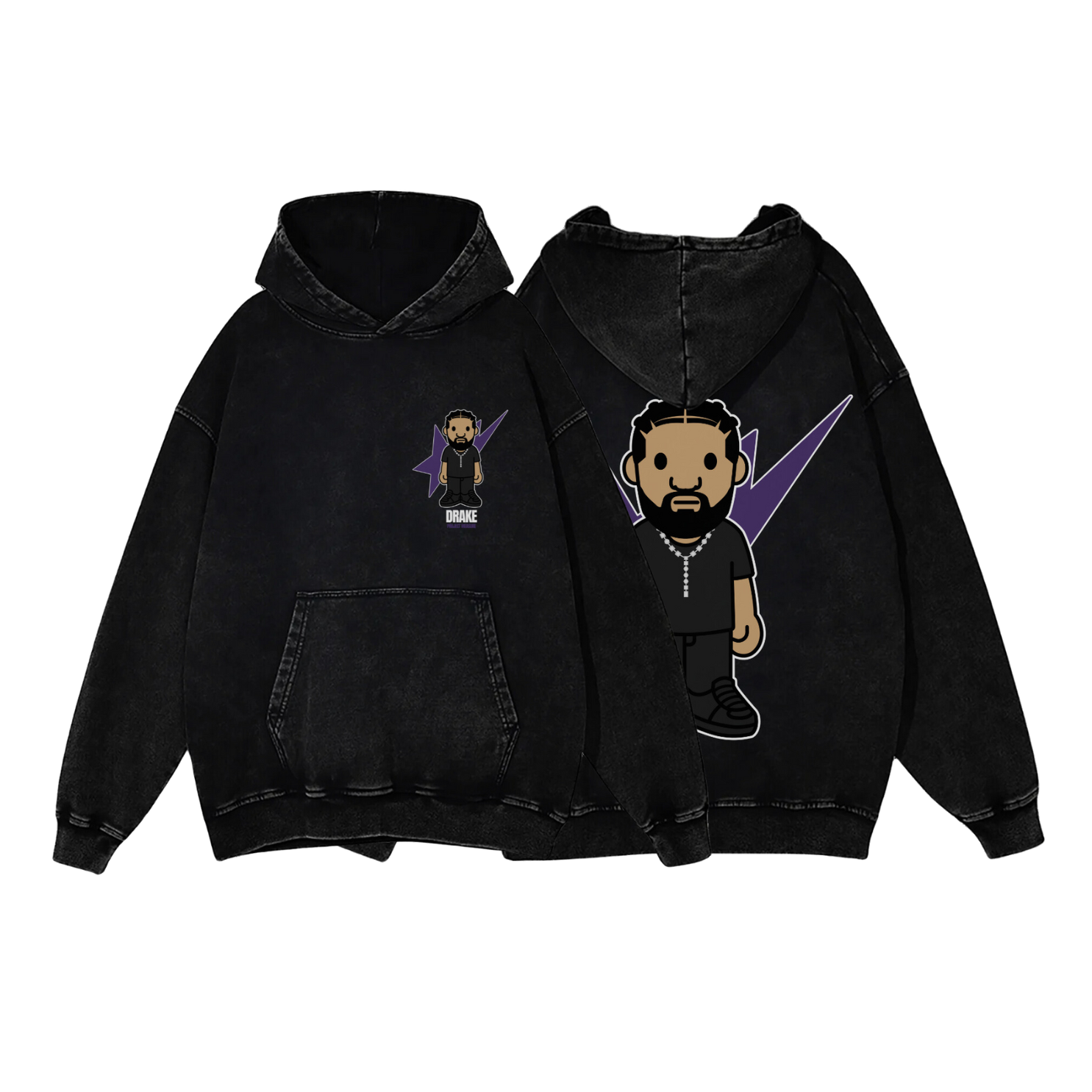 BLACK BABY DRAKE HOODIE