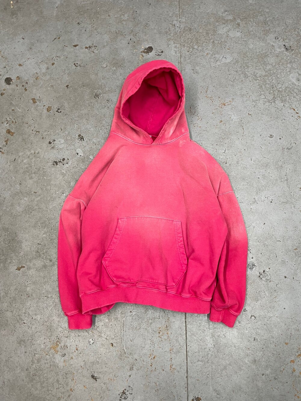 OVERSIZE CROP HOODIE AGED RED