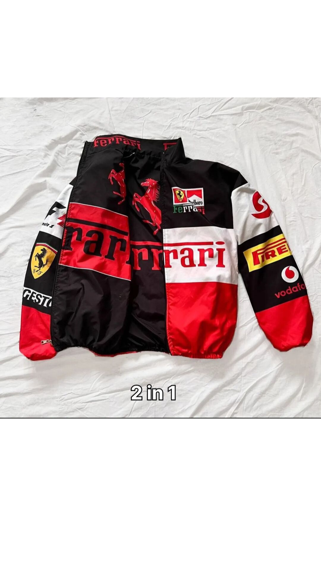 F1 Ferrari Reversible Bomber Jacket