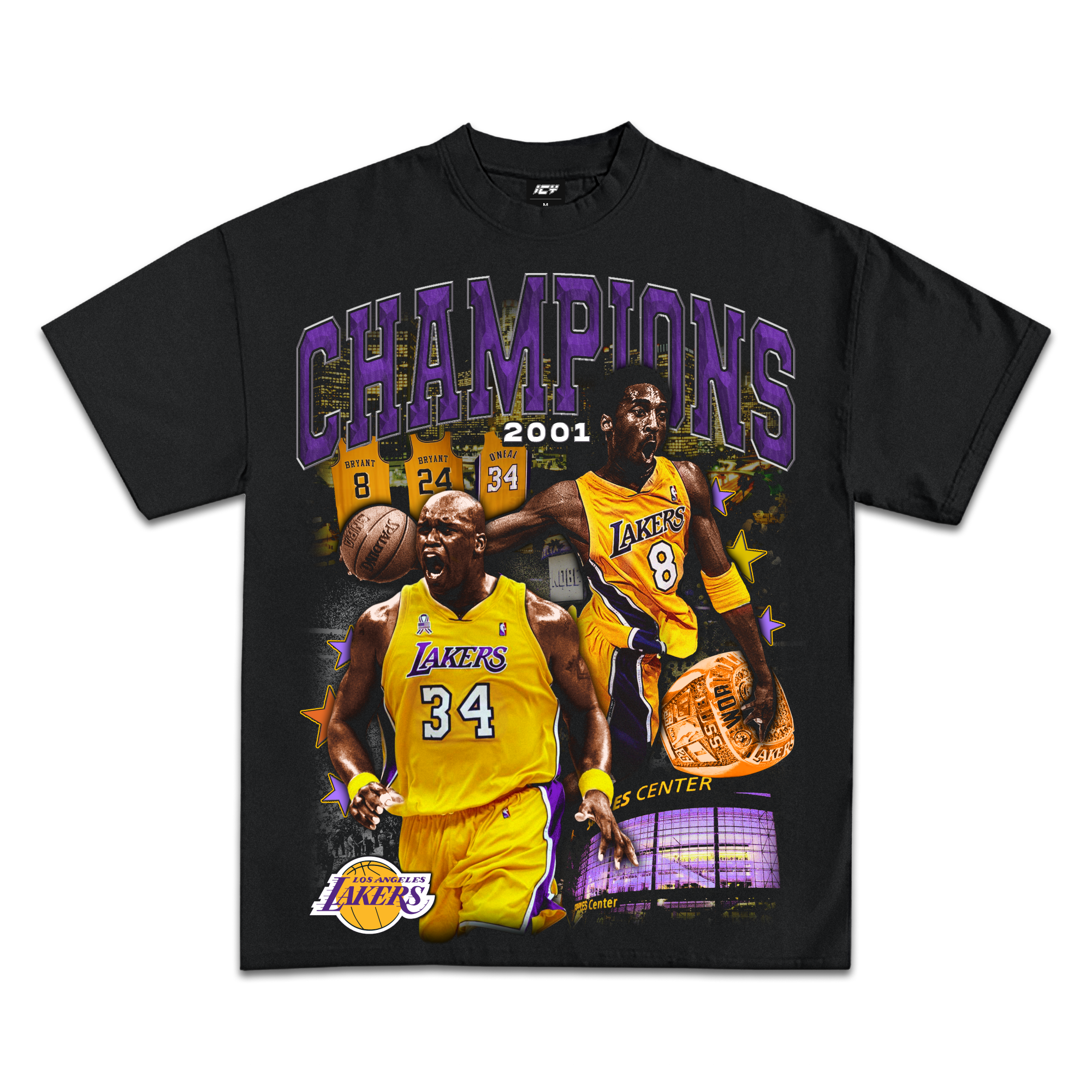 2001 Champions Shaq and Kobe Graphic T-Shirt