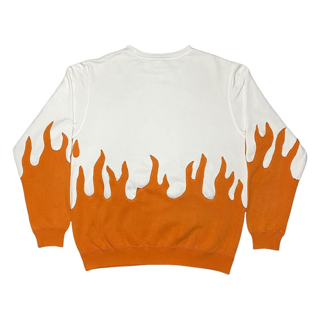 Reworked Nike Orange Flames Sweatshirt