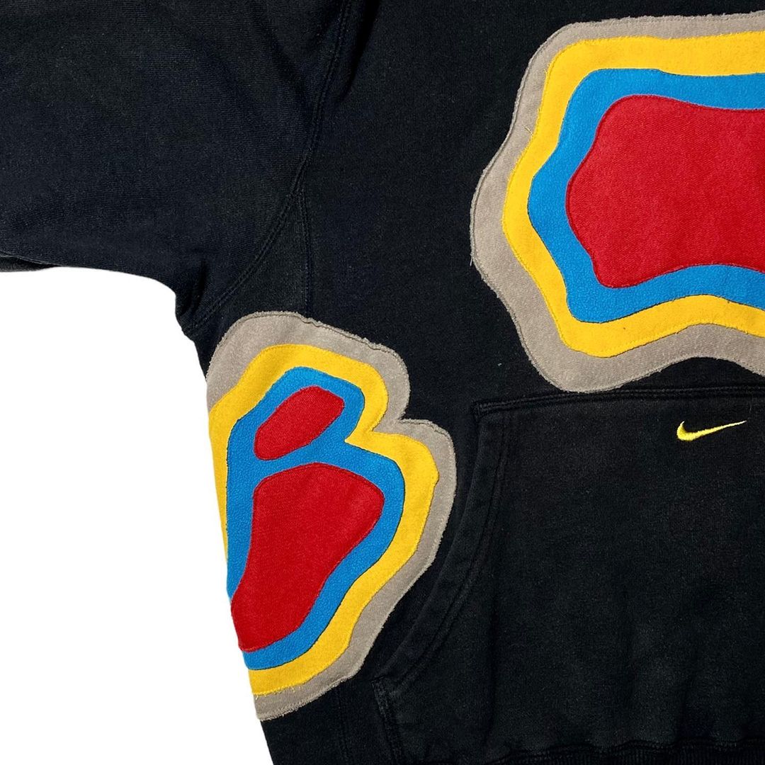 Reworked Nike Thermal Hoodie Black/Yellow/Blue/Red