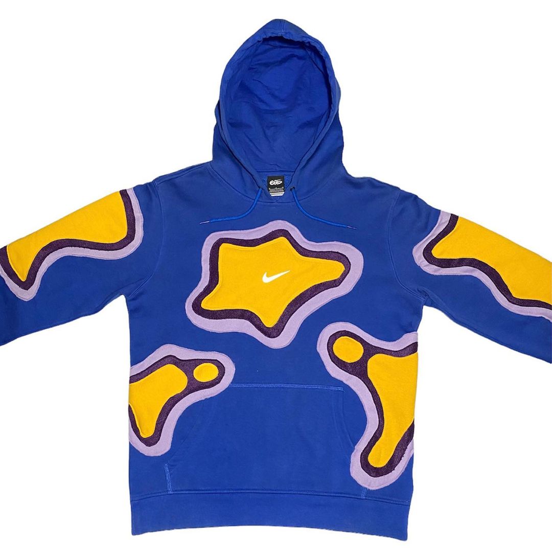 Reworked Nike Thermal Hoodie Blue/Yellow