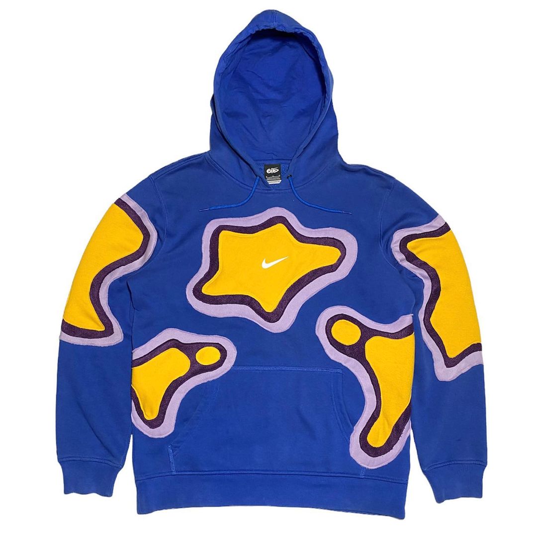 Reworked Nike Thermal Hoodie Blue/Yellow