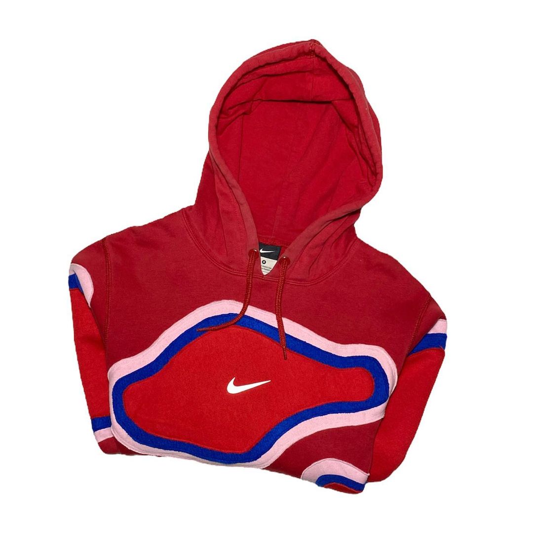 Reworked Nike Thermal Hoodie Red/Pink/Blue