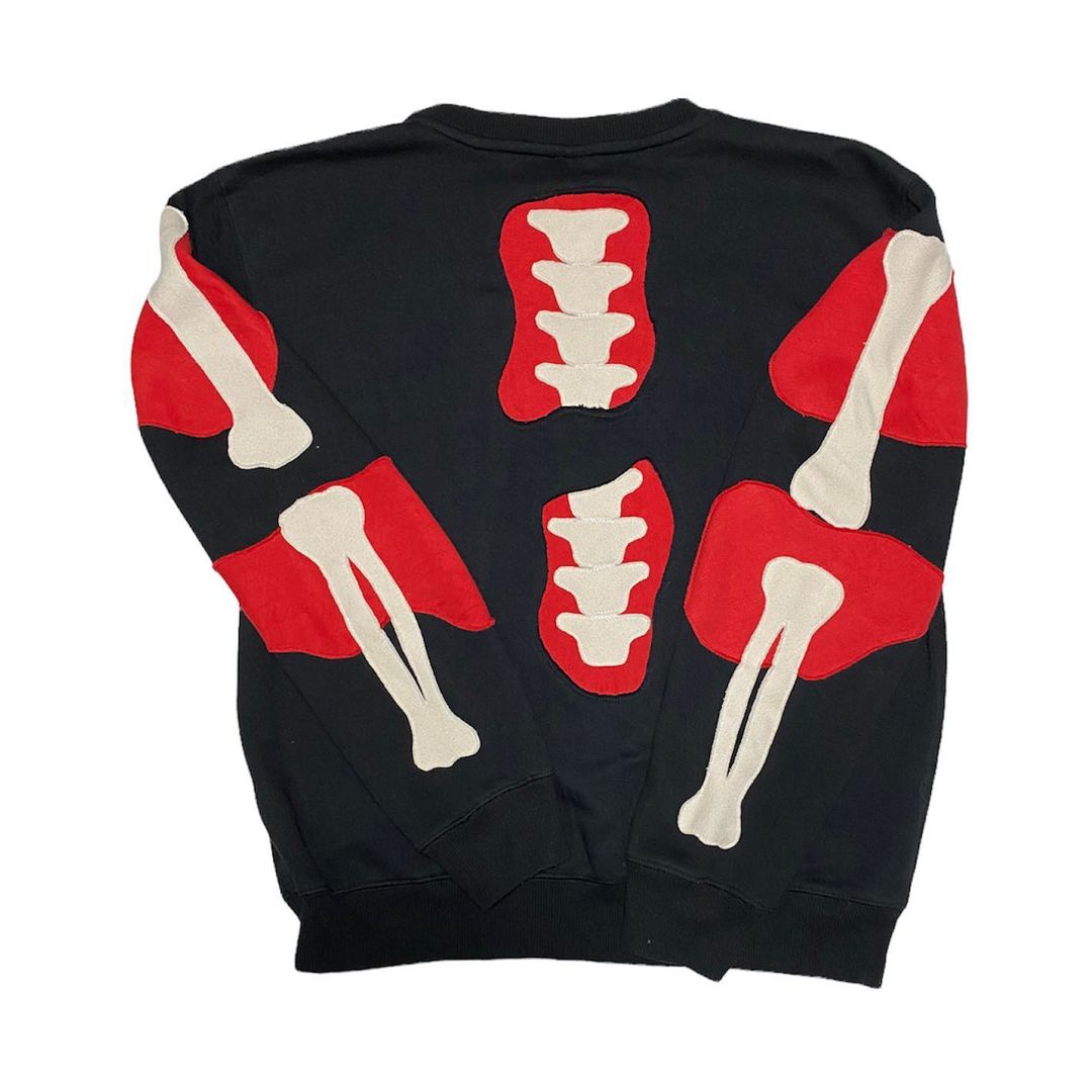 Reworked Nike Skeleton Sweatshirt Black/Red