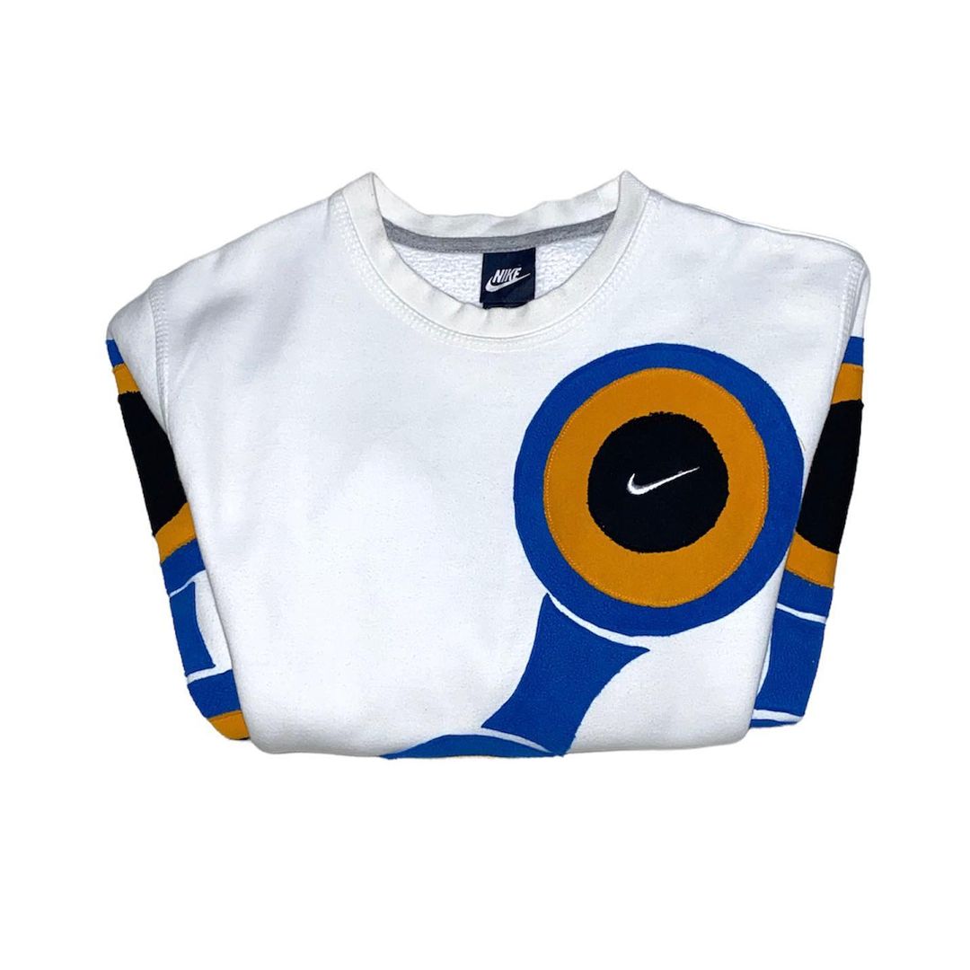 Reworked Nike Connect Sweatshirt White/Yellow