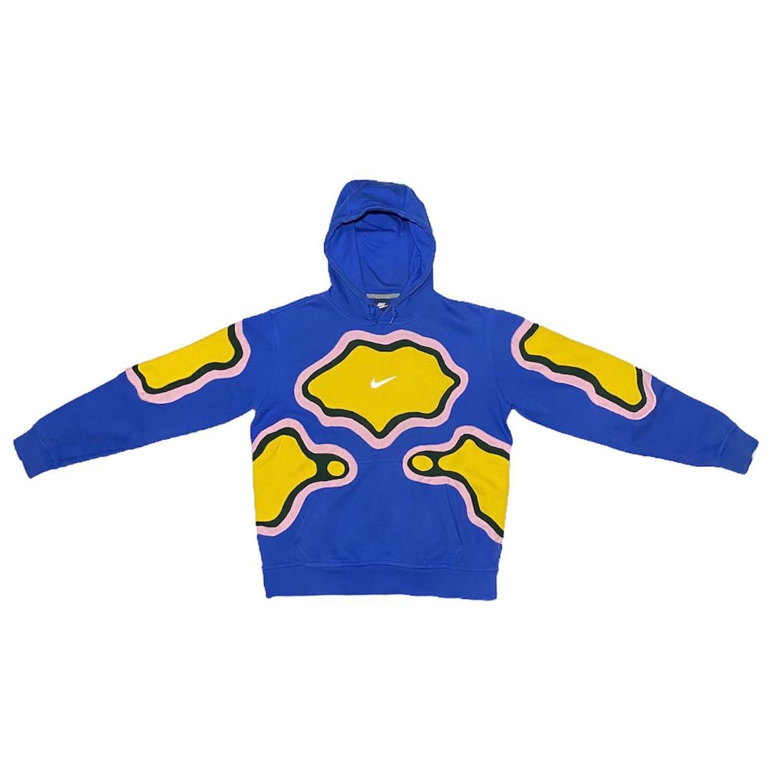 Reworked Nike Thermal Hoodie Blue/Pink/Yellow