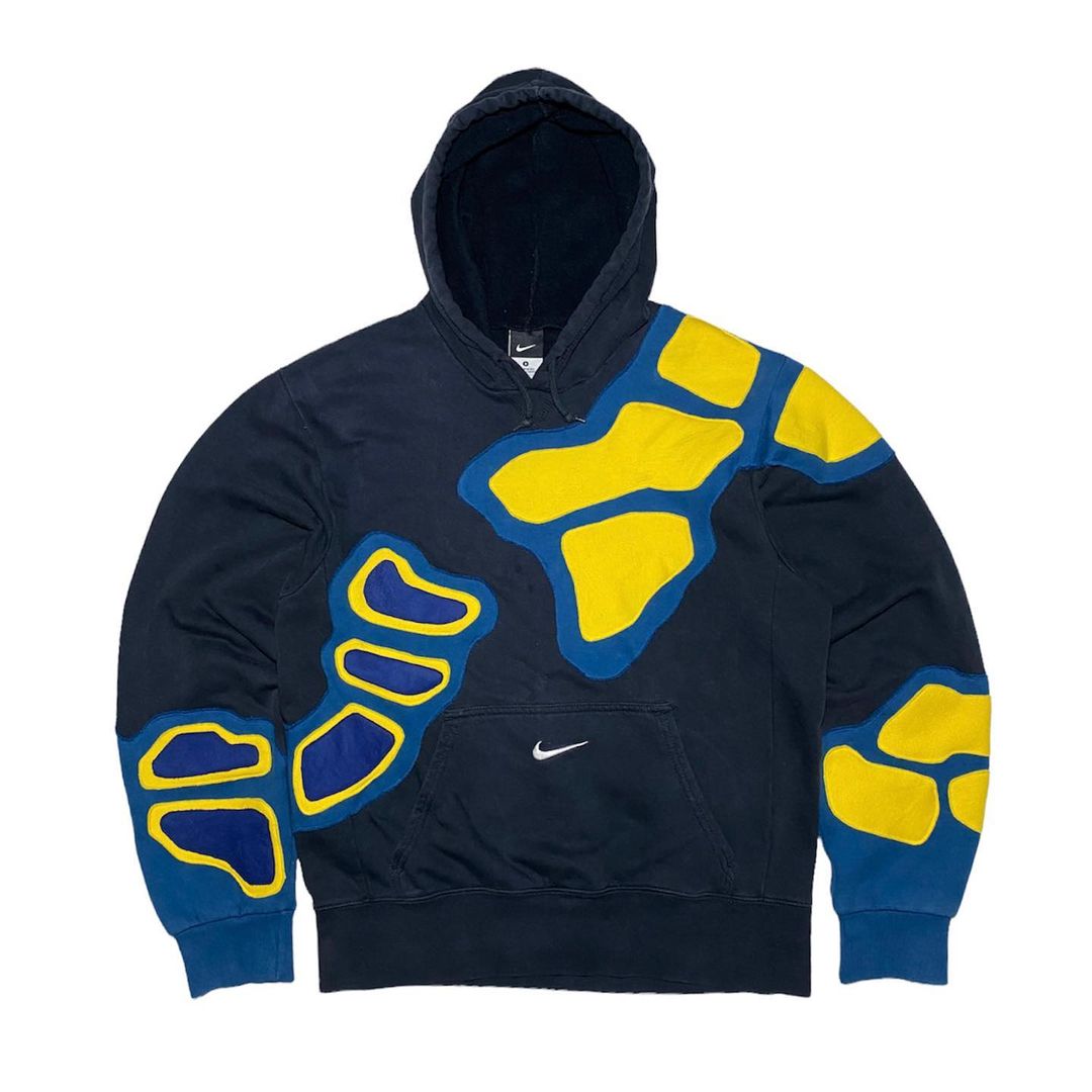 Reworked Nike Island Hoodie Black/Yellow