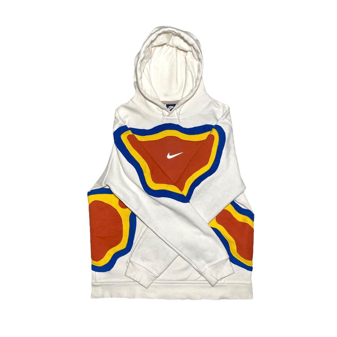 Reworked Nike Thermal Hoodie White/Blue/Yellow/Red