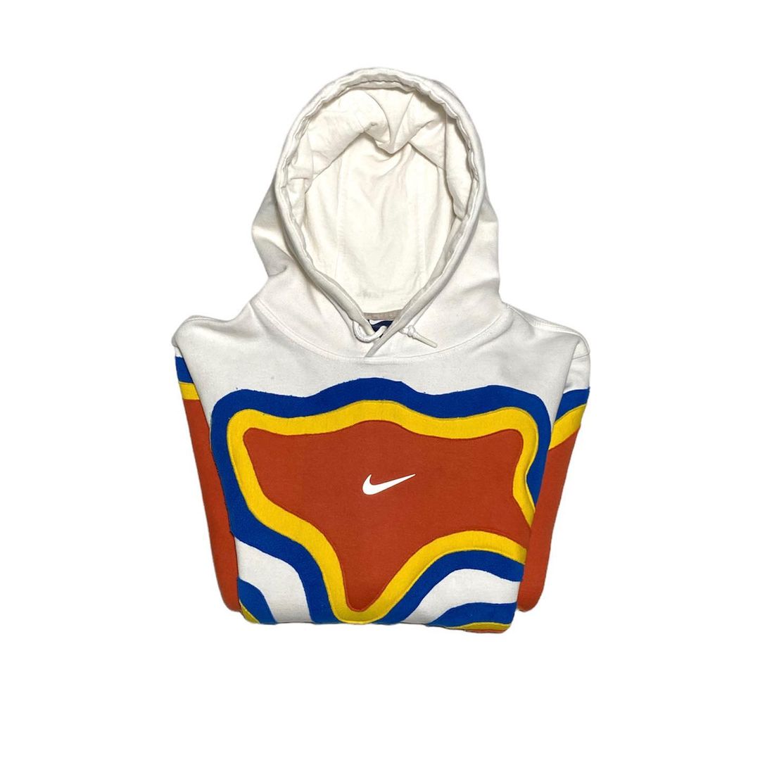 Reworked Nike Thermal Hoodie White/Blue/Yellow/Red