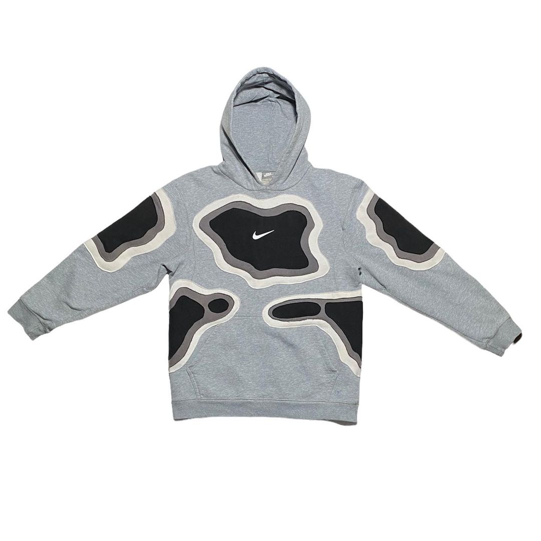 Reworked Nike Thermal Hoodie Gray/White/Black