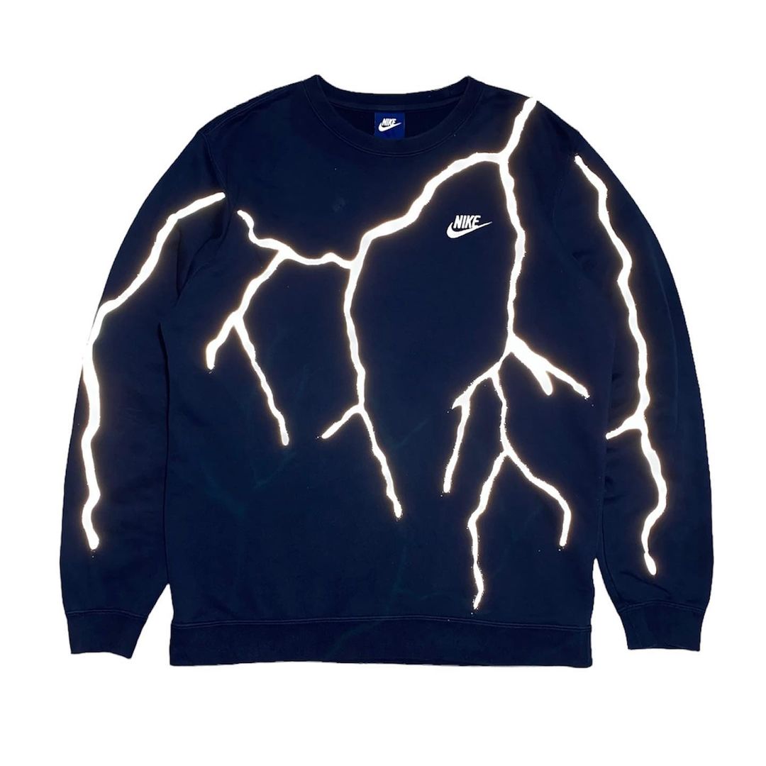 Reworked Nike Lightning Sweatshirt Black/White