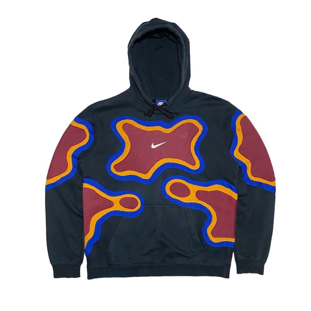 Reworked Nike Thermal Hoodie Black/Blue/Yellow/Red