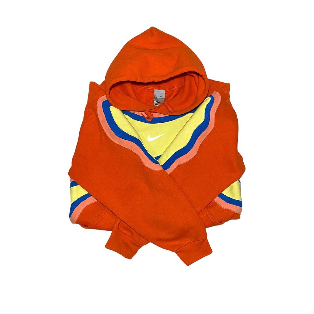 Reworked Nike Thermal Hoodie Orange/Blue/Yellow