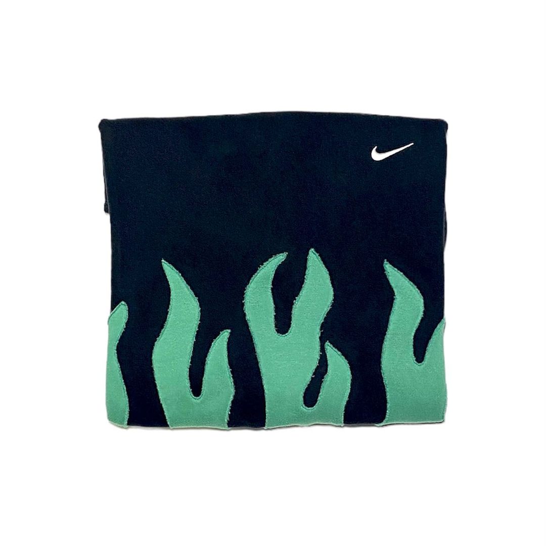 Reworked Nike Flames Sweatshirt Green