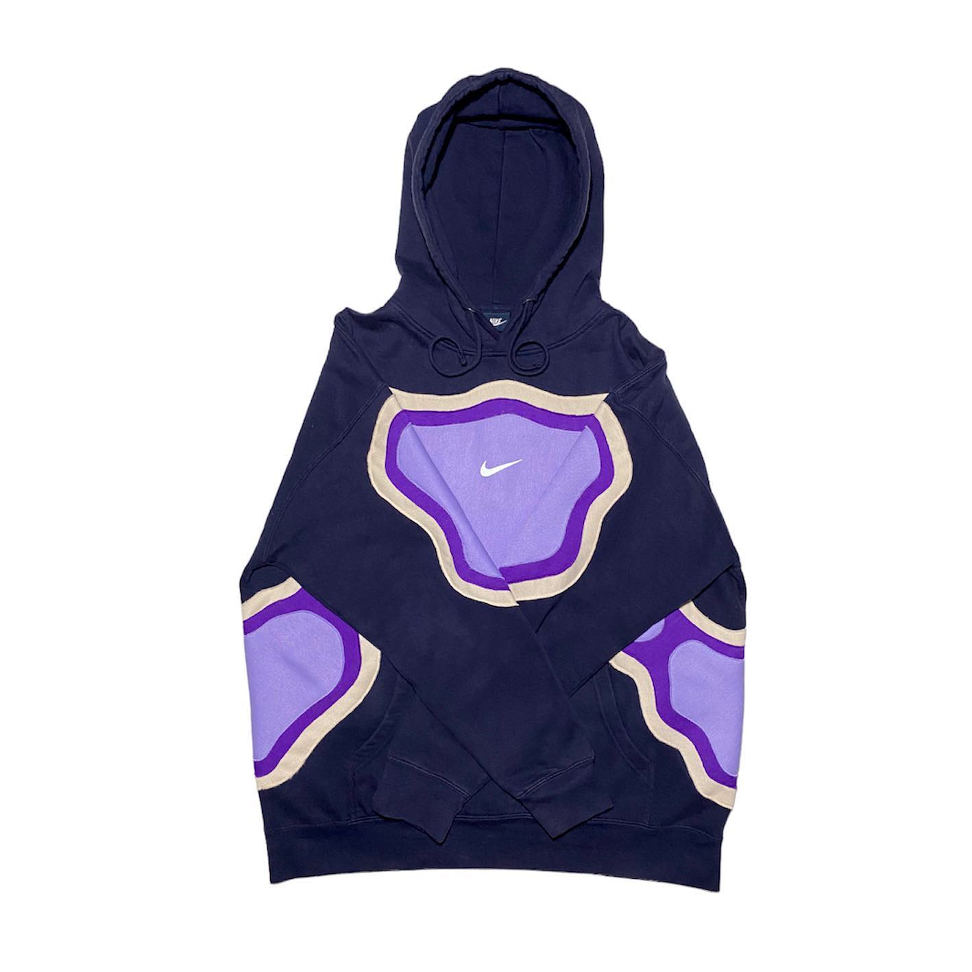 Reworked Nike Thermal Hoodie Black/White/Purple