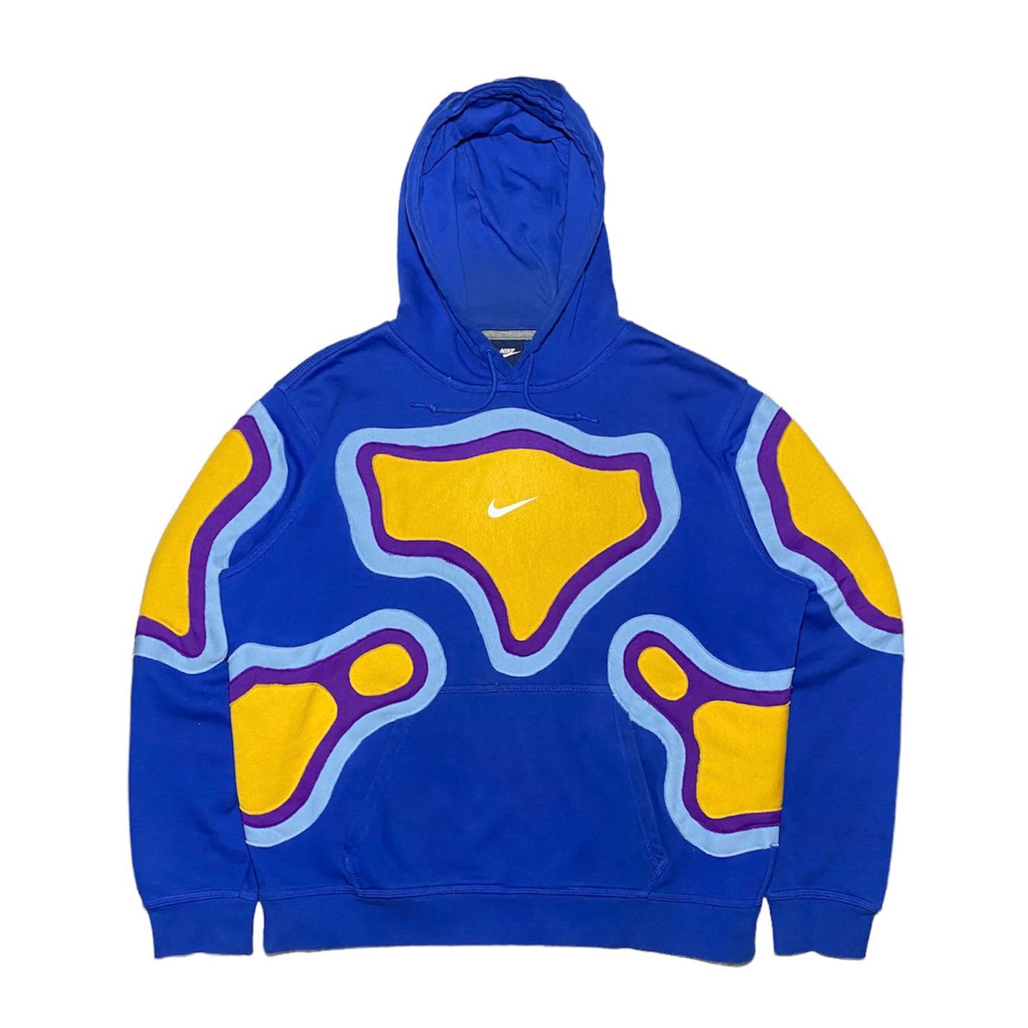 Reworked Nike Thermal Hoodie Blue/Violet/Yellow