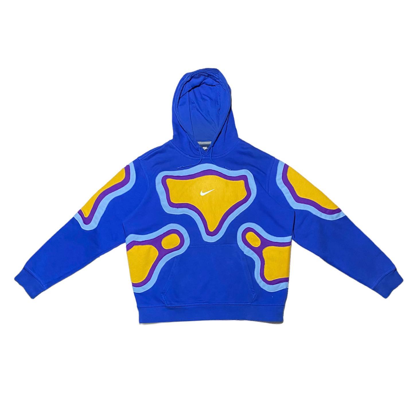 Reworked Nike Thermal Hoodie Blue/Violet/Yellow