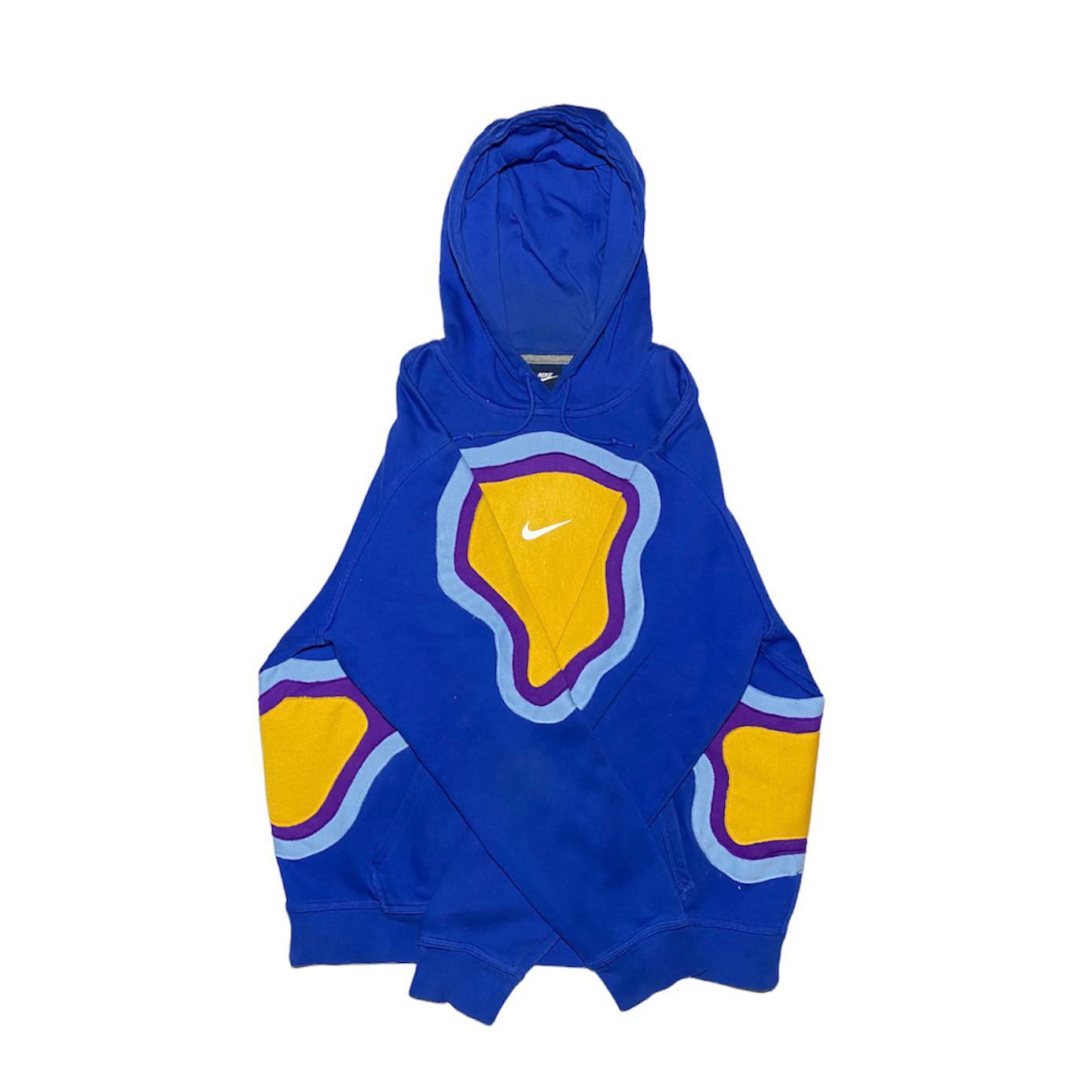 Reworked Nike Thermal Hoodie Blue/Violet/Yellow